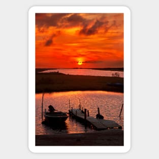 Sunset at the Delta of Evros Sticker